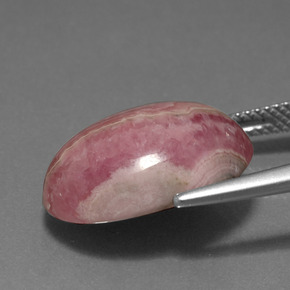Rodocrosite naturale multicolore da 14,96 ct, taglio ovale, opaco