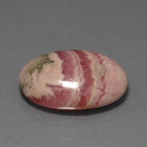 Rodocrosite naturale multicolore da 12,73 ct, taglio ovale, opaco