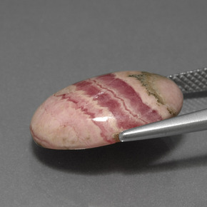 Rodocrosite naturale multicolore da 12,73 ct, taglio ovale, opaco
