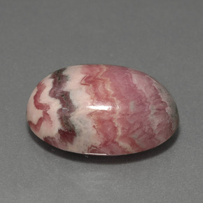 Rodocrosite naturale multicolore da 15,70 ct, taglio ovale, opaco