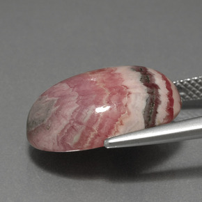 Rodocrosite naturale multicolore da 15,70 ct, taglio ovale, opaco