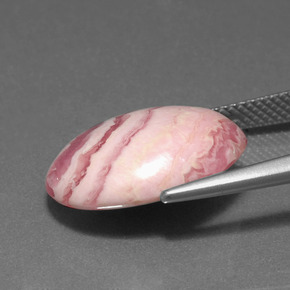 Rodocrosite naturale multicolore da 11,83 ct, taglio ovale, opaco