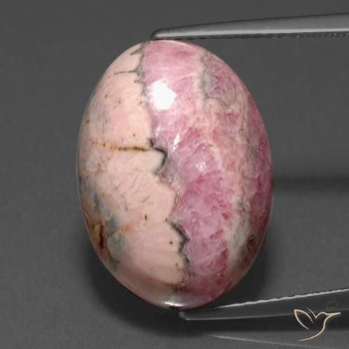 18.15ct Naturale Multicolore Rodocrosite, Ovale, Opaco