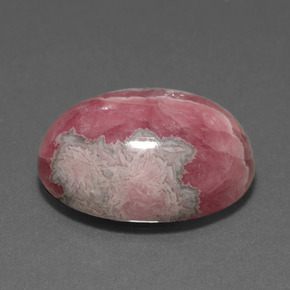 Rodocrosite naturale multicolore da 23,84 ct, taglio ovale, opaco
