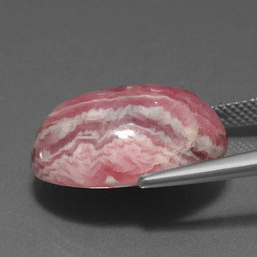 Rodocrosite naturale multicolore da 23,84 ct, taglio ovale, opaco