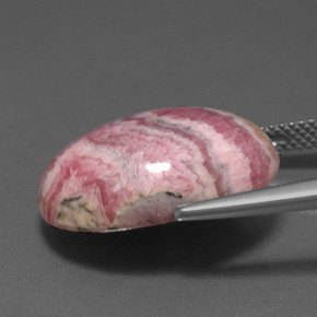Rodocrosite naturale multicolore da 20,81 ct, taglio ovale, opaco