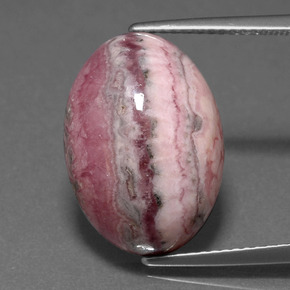 Rodocrosite naturale multicolore da 14,82 ct, taglio ovale, opaco
