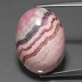 Rodocrosite naturale multicolore da 23,72 ct, taglio ovale, opaco