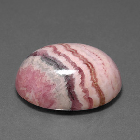 Rodocrosite naturale multicolore da 23,72 ct, taglio ovale, opaco