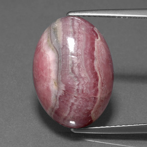 Rodocrosite naturale multicolore da 14,24 ct, taglio ovale, opaco