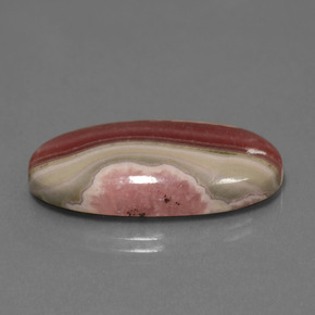 Rodocrosite naturale multicolore da 30,73 ct, taglio ovale, opaco