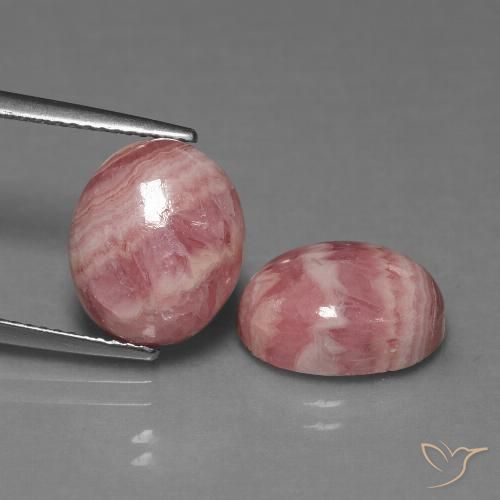12.72ctw Naturale Multicolore Rodocrosite, Ovale, Opaco
