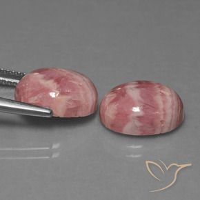 Gemme di Rodocrosite Multicolore naturale da 12.72 ct, Ovale, Opaco