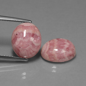 Rodocrosite naturale multicolore da 12,38 ct, taglio ovale, opaco
