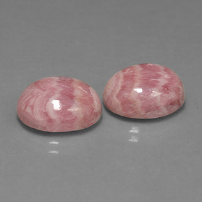 Rodocrosite naturale multicolore da 12,38 ct, taglio ovale, opaco