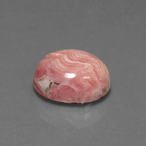 Rodocrosite naturale multicolore da 6,39 ct, taglio ovale, opaco
