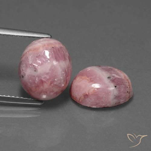 13.19ctw Naturale Multicolore Rodocrosite, Ovale, Opaco
