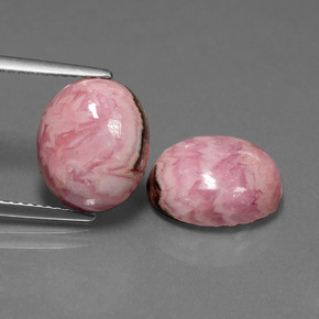 Rodocrosite naturale multicolore da 12,47 ct, taglio ovale, opaco