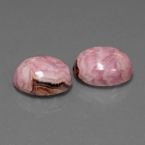 Rodocrosite naturale multicolore da 12,47 ct, taglio ovale, opaco