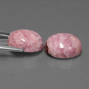 Rodocrosite naturale multicolore da 12,47 ct, taglio ovale, opaco