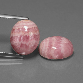 Rodocrosite naturale multicolore da 12,23 ct, taglio ovale, opaco