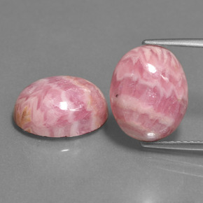 Rodocrosite naturale multicolore da 12,39 ct, taglio ovale, opaco