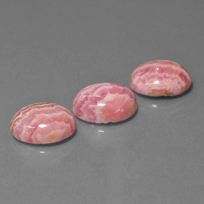 Rodocrosite naturale multicolore da  ct, taglio ovale, opaco
