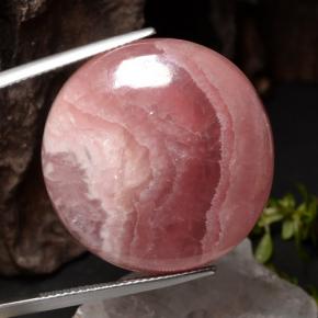 Rodocrosite naturale multicolore da 54,27 ct, taglio rotondo, traslucido