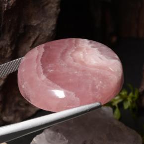 Rodocrosite naturale multicolore da 54,27 ct, taglio rotondo, traslucido