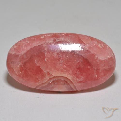 39.76ct Naturale Multicolore Rodocrosite, Ovale, Traslucido