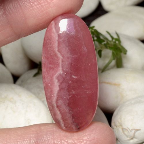 39.68ct Naturale Multicolore Rodocrosite, Ovale, Traslucido