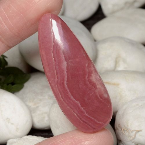 38.41ct Naturale Multicolore Rodocrosite, Forma a pera, Traslucido