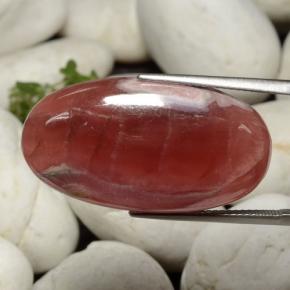 Rodocrosite naturale multicolore da 36,61 ct, taglio ovale, traslucido