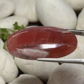 Rodocrosite naturale multicolore da 36,61 ct, taglio ovale, traslucido