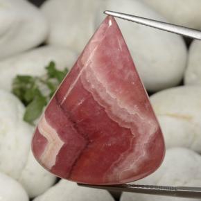 Rodocrosite naturale multicolore da 46,08 ct, taglio a pera, traslucido