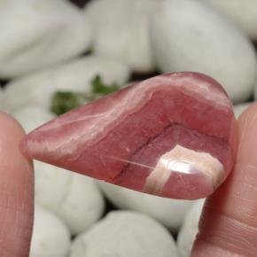 Rodocrosite naturale multicolore da 46,08 ct, taglio a pera, traslucido
