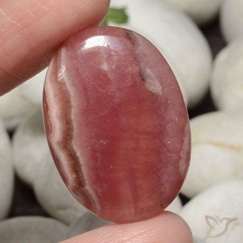 34.86ct Naturale Multicolore Rodocrosite, Ovale, Traslucido
