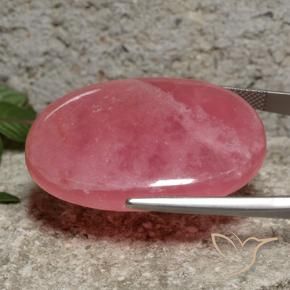 Rodocrosite naturale multicolore da 54,37 ct, taglio ovale, traslucido