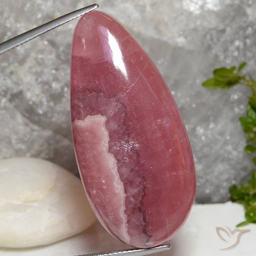 72.72ct Naturale Multicolore Rodocrosite, Forma a pera, Traslucido