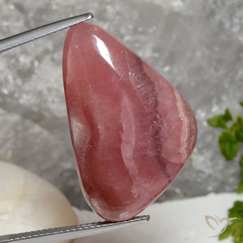 29.00ct Naturale Multicolore Rodocrosite, Taglio trillion, Traslucido