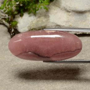 Rodocrosite naturale multicolore da 35,11 ct, taglio ovale, traslucido