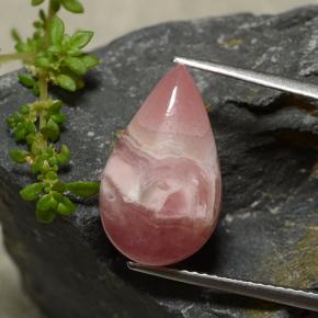 Rodocrosite naturale multicolore da 8,69 ct, taglio a pera, traslucido