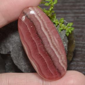 Rodocrosite naturale multicolore da 59,63 ct, taglio ovale, traslucido