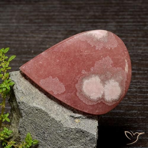 93.42ct Naturale Multicolore Rodocrosite, Forma a pera, Traslucido