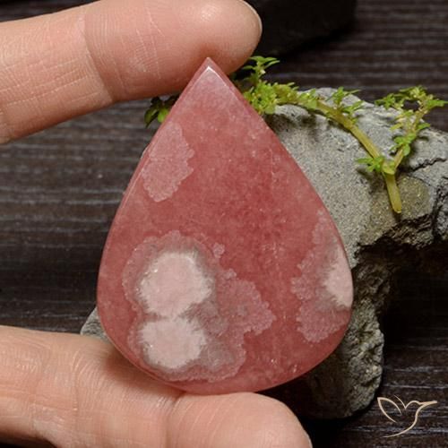 Rodocrosite Multicolore naturale da 93.42 ct, Forma a pera, Traslucido