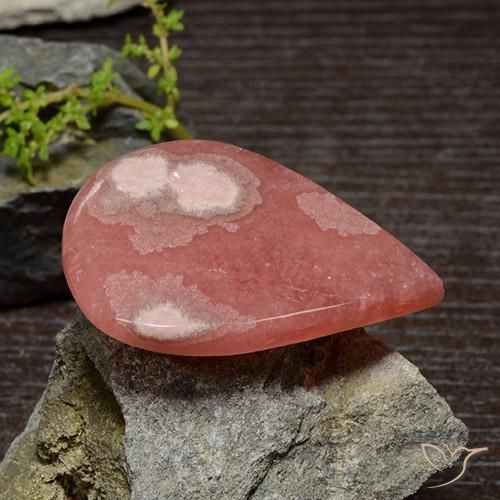 Rodocrosite Multicolore naturale da 93.42 ct, Forma a pera, Traslucido