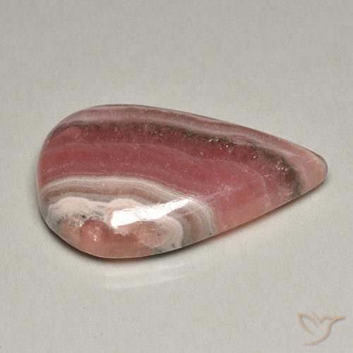 Rodocrosite Multicolore naturale da 44.70 ct, Forma a pera, Traslucido