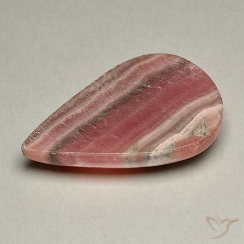 Rodocrosite Multicolore naturale da 44.70 ct, Forma a pera, Traslucido