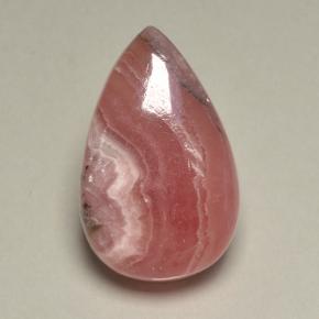 Rodocrosite naturale multicolore da 45,95 ct, taglio a pera, traslucido