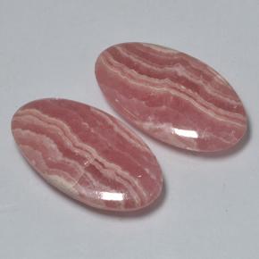 Rodocrosite naturale multicolore da 17,78 ct, taglio ovale, traslucido